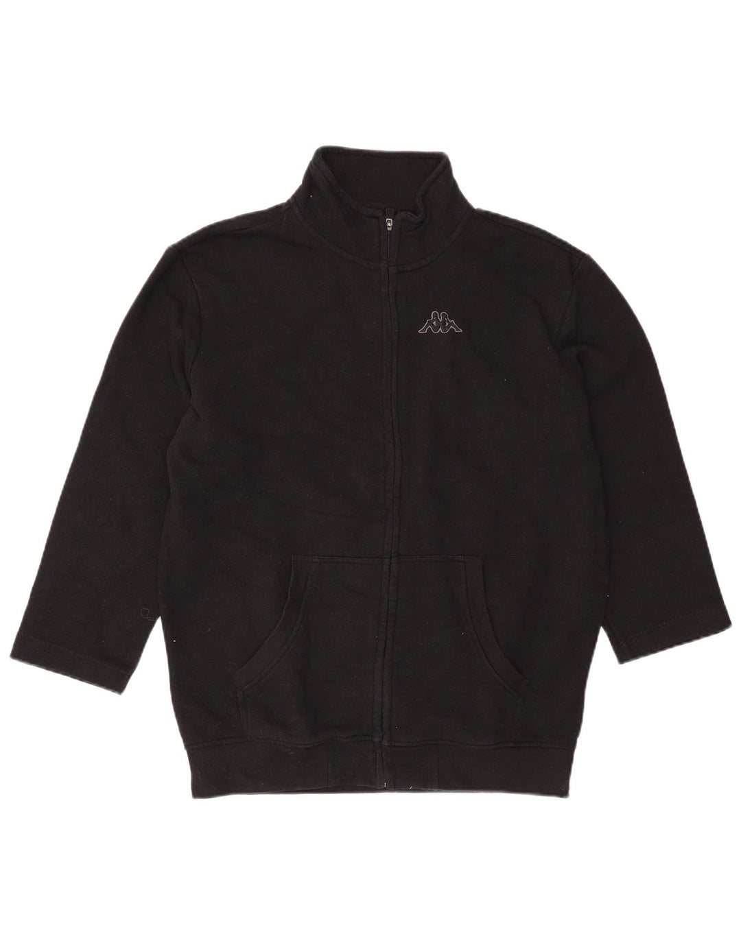 Kappa Damen Übergroße Trainingsjacke, UK 18 XL, schwarze Baumwolle