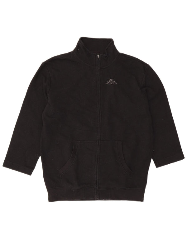 Kappa Damen Übergroße Trainingsjacke, UK 18 XL, schwarze Baumwolle