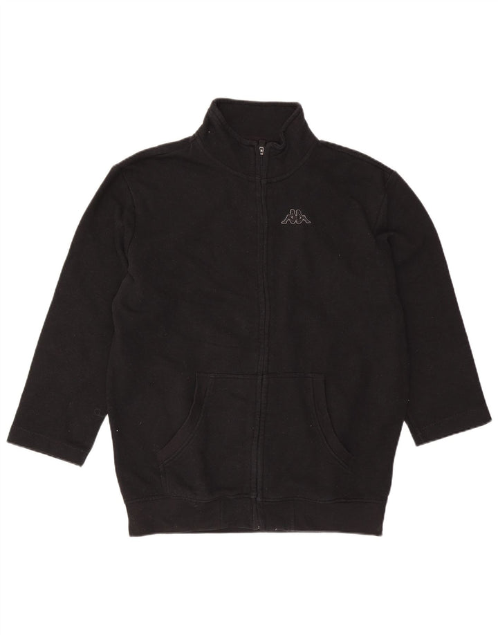 Kappa Damen Übergroße Trainingsjacke, UK 18 XL, schwarze Baumwolle