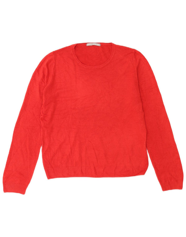 Marks & Spencer Damen Pullover mit Rundhalsausschnitt, UK 14, Größe L, Rot