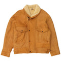 Vintage Herren Shearling Jacke UK 40 Large Beige Shearling
