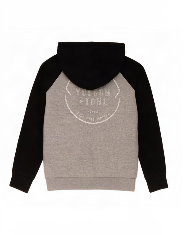 Volcom Damen Graphic Hoodie Pullover UK 14 Mittelgrau Farbblock
