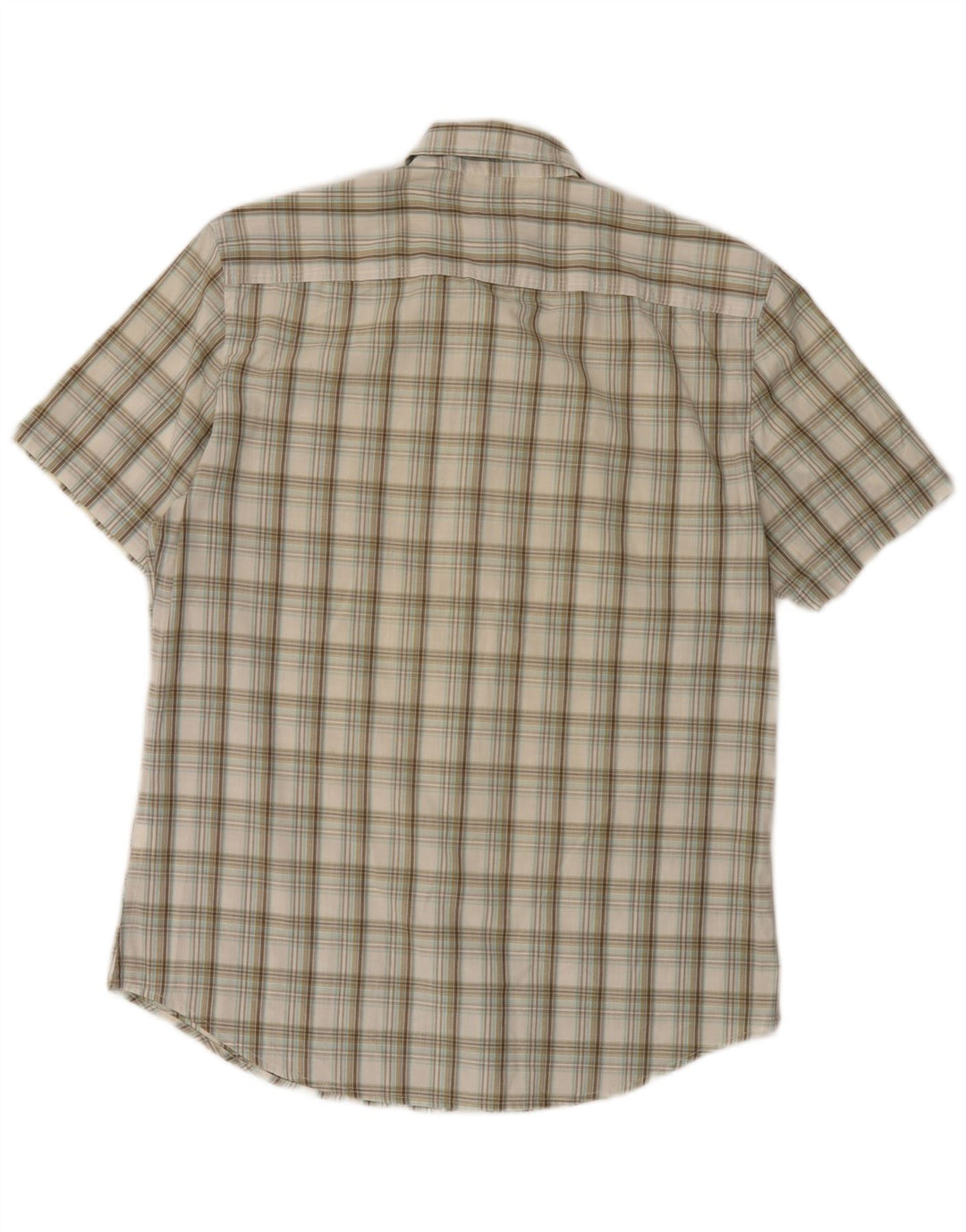 Calvin Klein Jeans Herren Kurzarm-Militärhemd Mittelbeige kariert