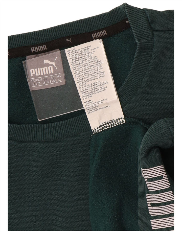 Puma Herren Grafik-Sweatshirt-Pullover XL, grüne Baumwolle