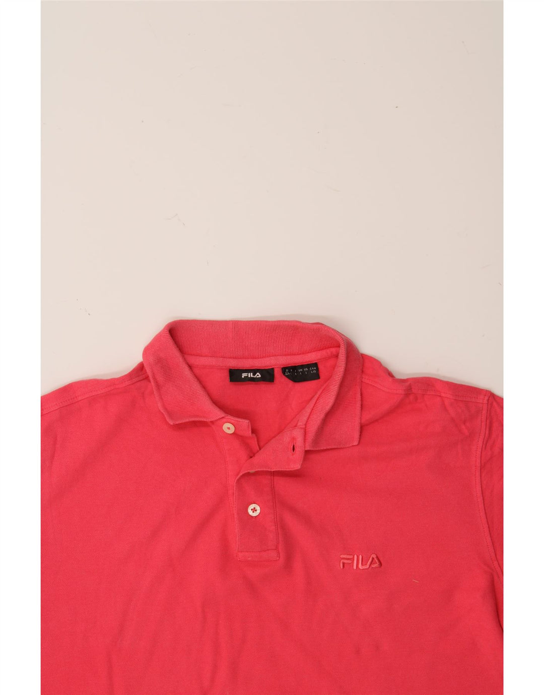 FILA Mens Polo Shirt Large Red Cotton Vintage Fila and Second-Hand Fila from Messina Hembry 