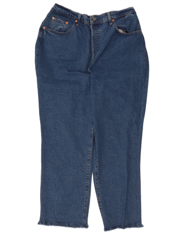 Levi's Damen-Cropped-Jeans W34 L26 Blau