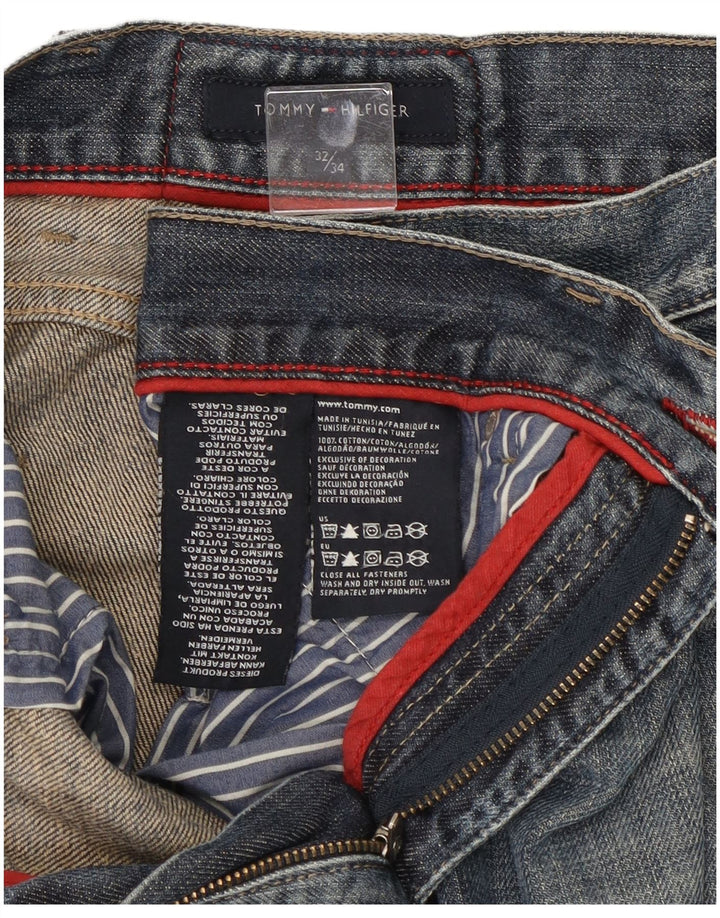 Tommy Hilfiger Herren Bootcut Jeans W32 L34 Blaue Baumwolle