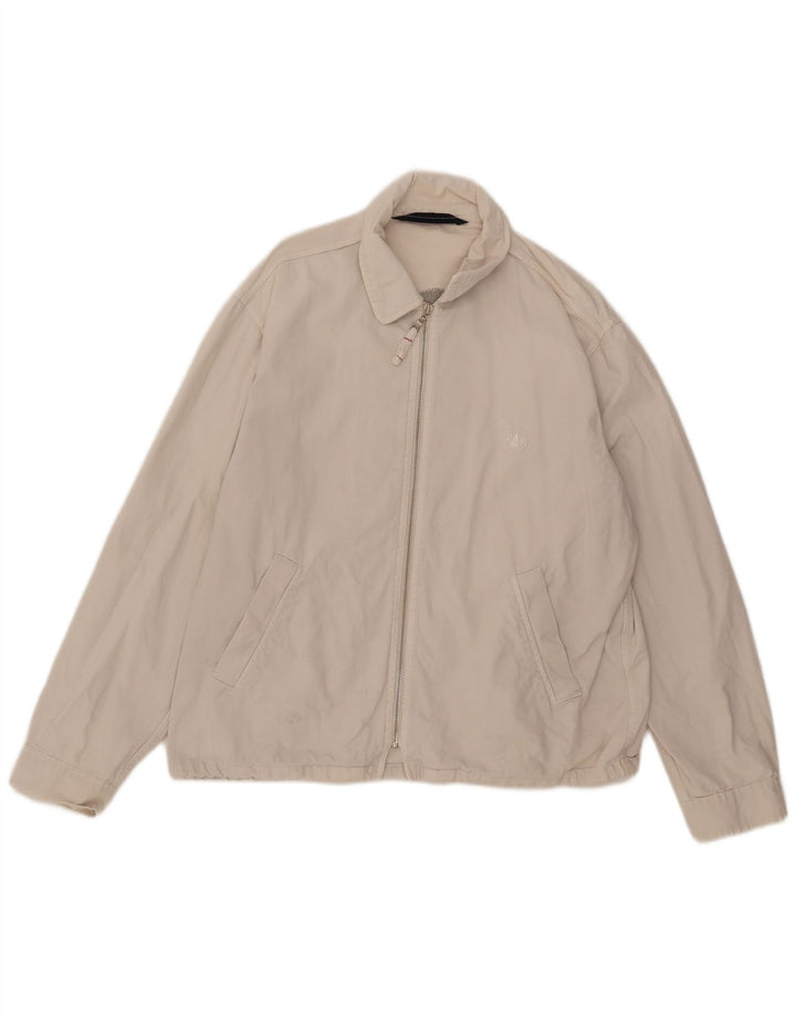 Murphy & Nye Herren-Bomberjacke mit Grafik, UK 40, Größe L, Beige, Baumwolle