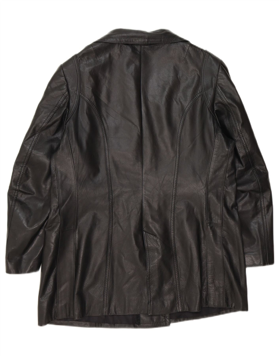VINTAGE Womens Double Breasted Coat UK 16 Large Black Vintage Vintage and Second-Hand Vintage from Messina Hembry 