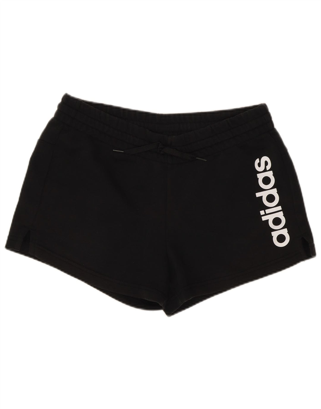 ADIDAS Damen Graphic Sport Shorts UK 12/14 Mittelschwarze Baumwolle