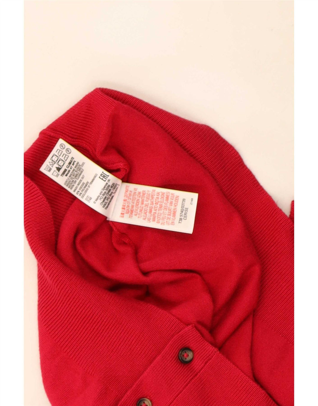 Marks & Spencer Damen Strickjacke Pullover UK 14 Große rote Viskose