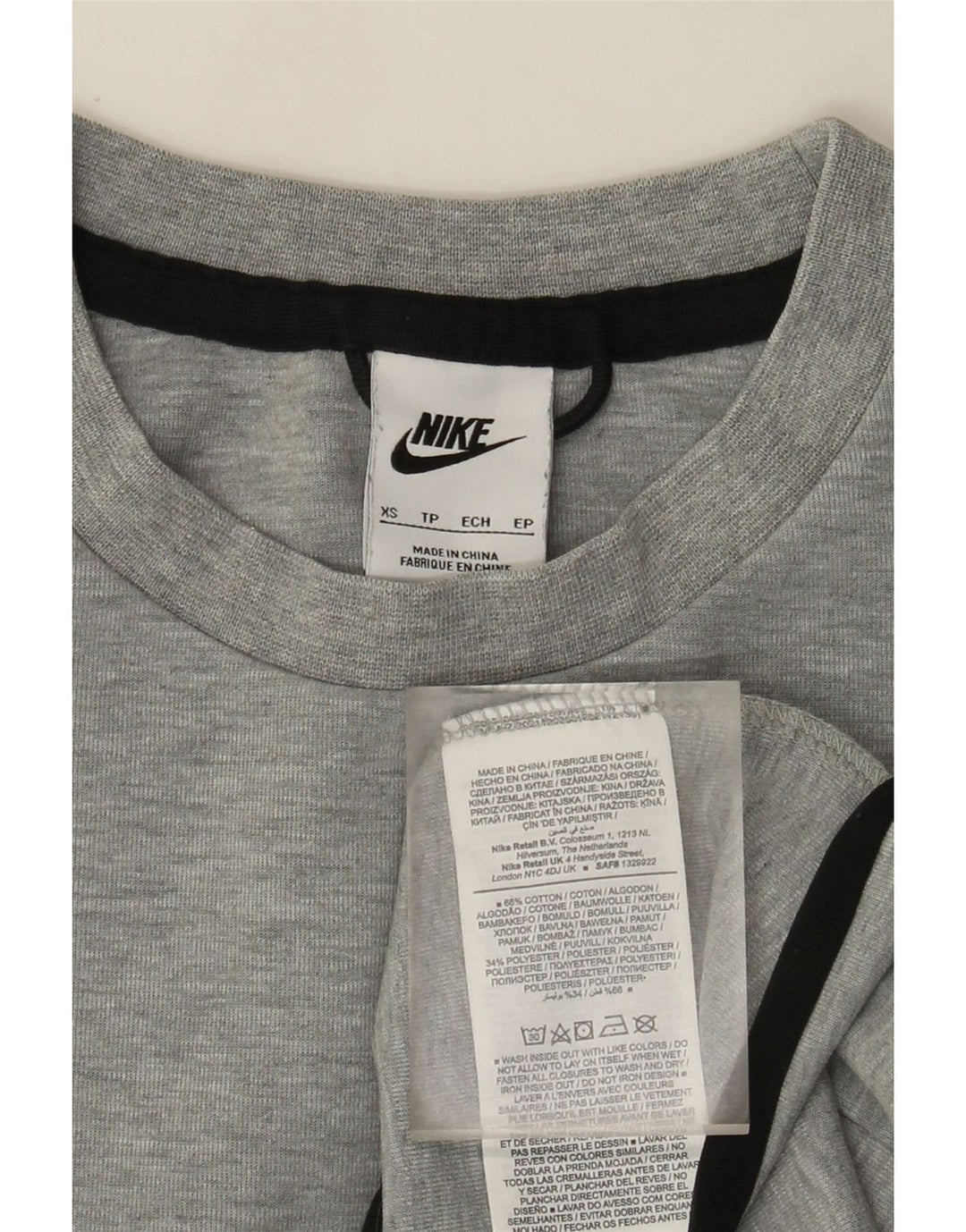 Nike Herren Sweatshirt Pullover XS Grau gefleckte Baumwolle