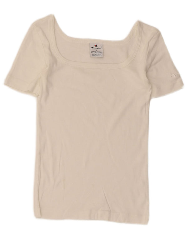 Champion Damen T-Shirt Top UK 8 Small Weiß