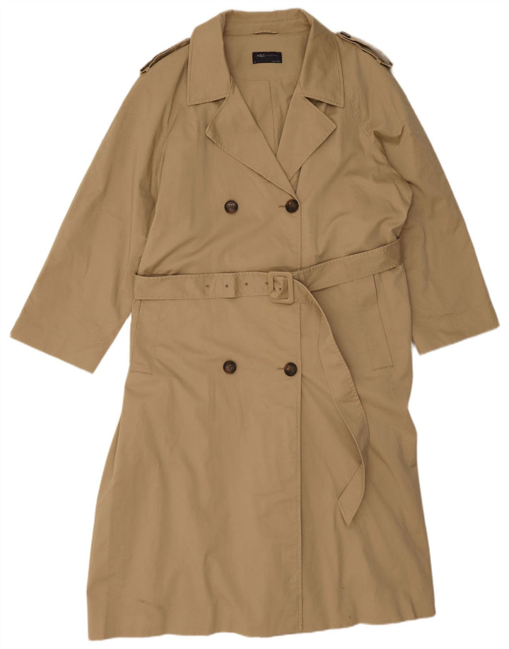 Marks & Spencer Damen Trenchcoat UK 20 2XL Beige Baumwolle