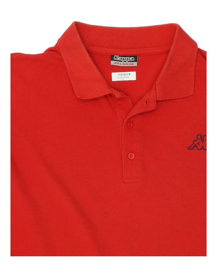 KAPPA Mens Polo Shirt 2XL Red Cotton Vintage Kappa and Second-Hand Kappa from Messina Hembry 