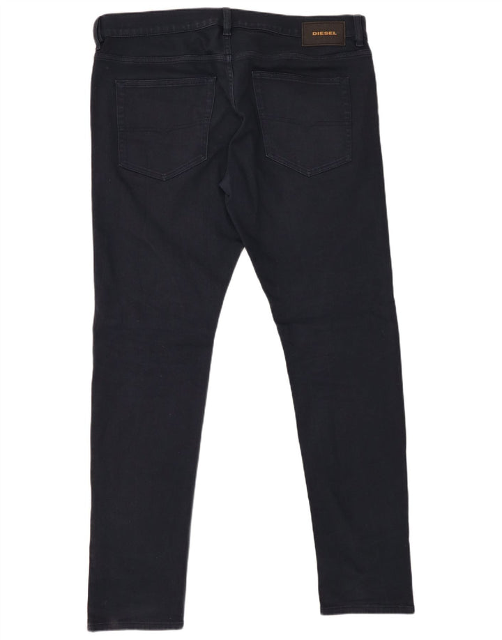 DIESEL Herren Slim Jeans W36 L32 Marineblaue Baumwolle
