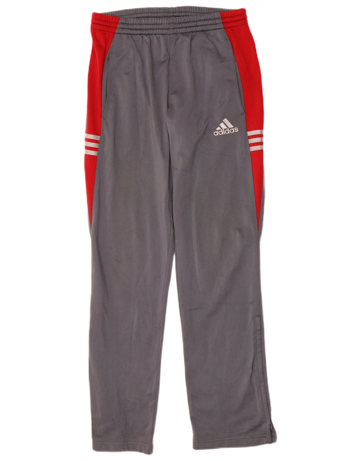 Adidas Herren-Trainingshose, klein, graues Colourblock-Polyester