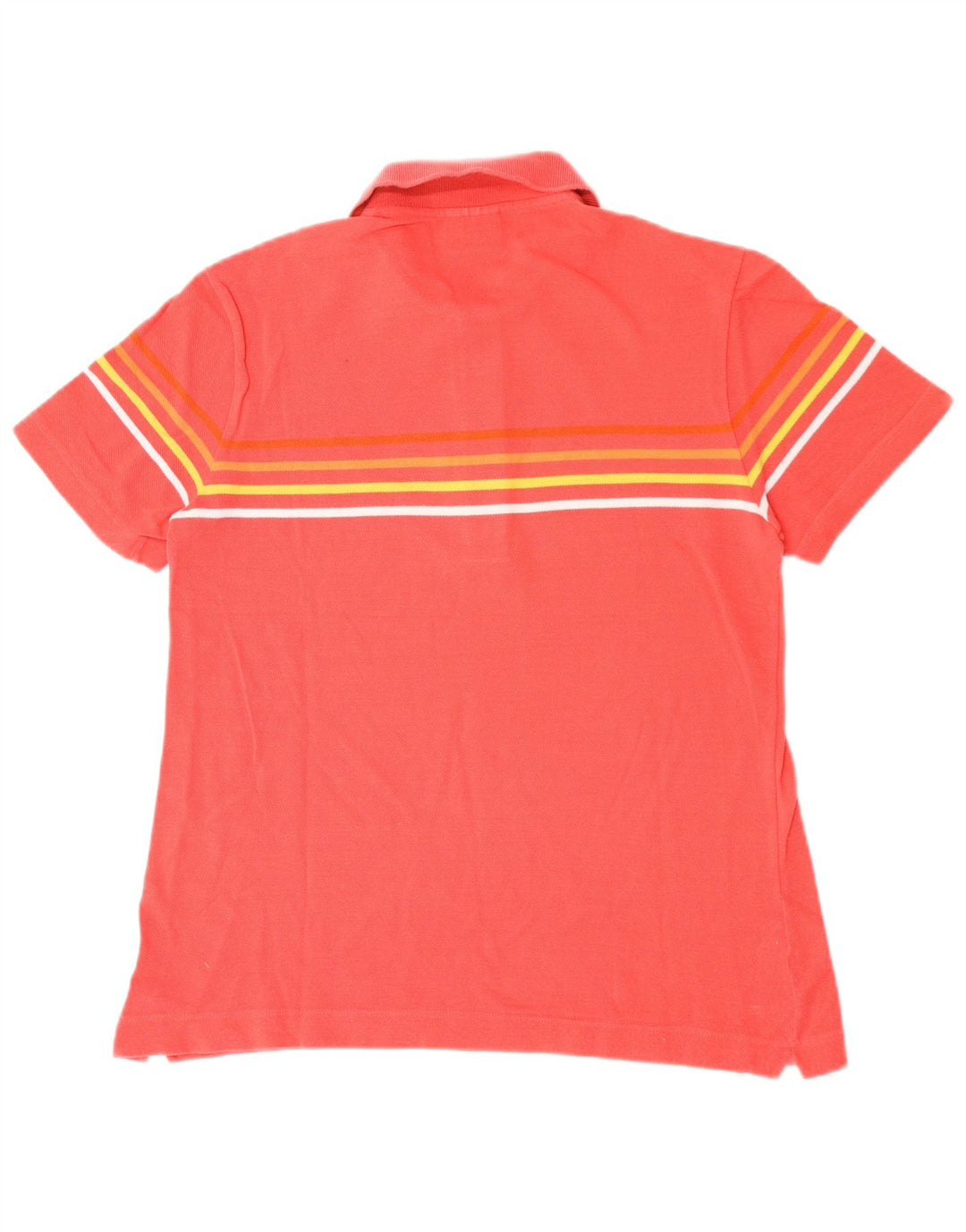 LACOSTE Herren-Poloshirt, Größe 3, klein, rosa gestreift, Baumwolle