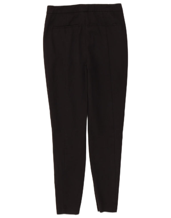 Reiss Damen Skinny Chino Hose UK 8 Small W26 L27 Schwarze Baumwolle