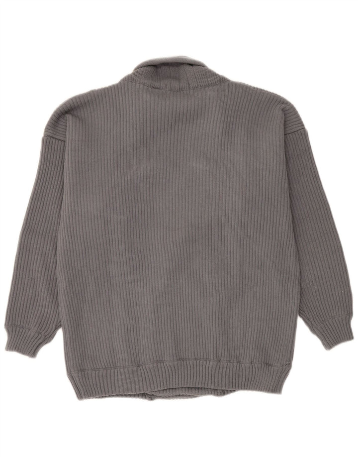 Vintage Herren Cardigan Pullover XL Grau