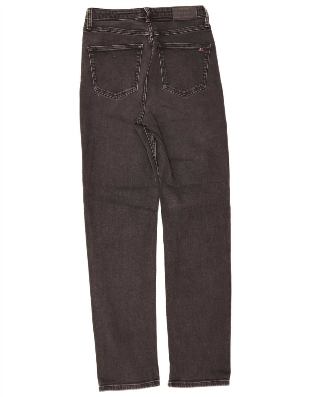 Tommy Hilfiger Damen Straight Jeans W28 L32 Schwarze Baumwolle