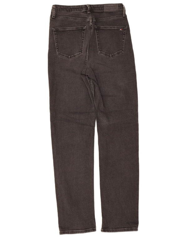 Tommy Hilfiger Damen Straight Jeans W28 L32 Schwarze Baumwolle