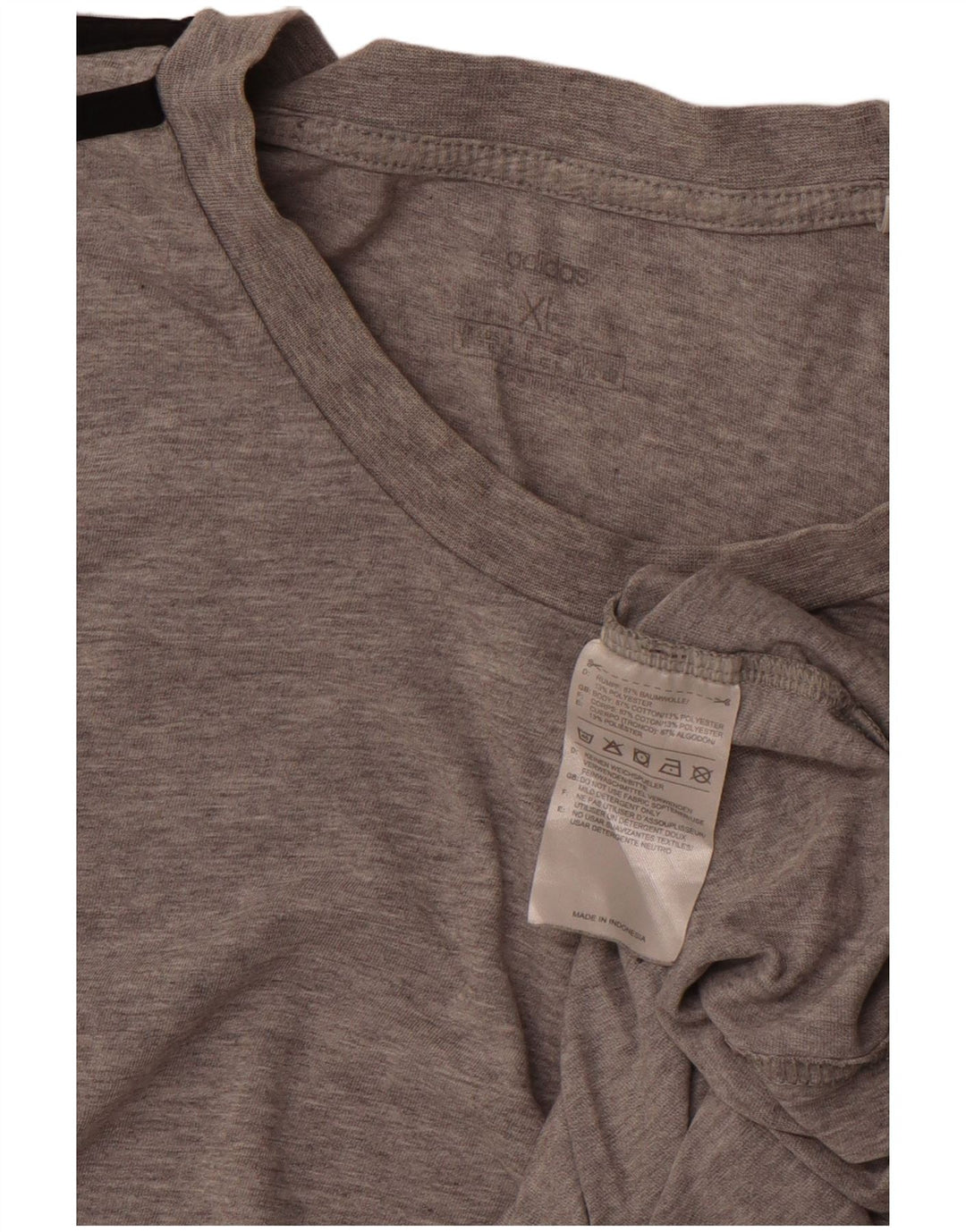 ADIDAS Herren T-Shirt Top XL Grau Baumwolle