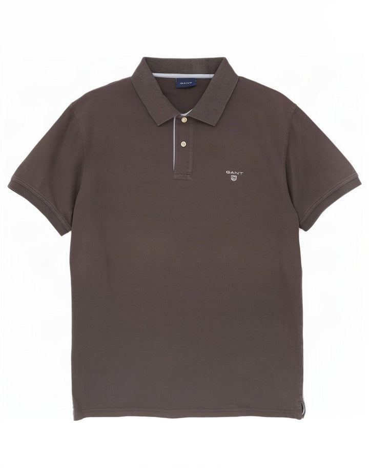 Gant Herren-Poloshirt, große graue Baumwolle