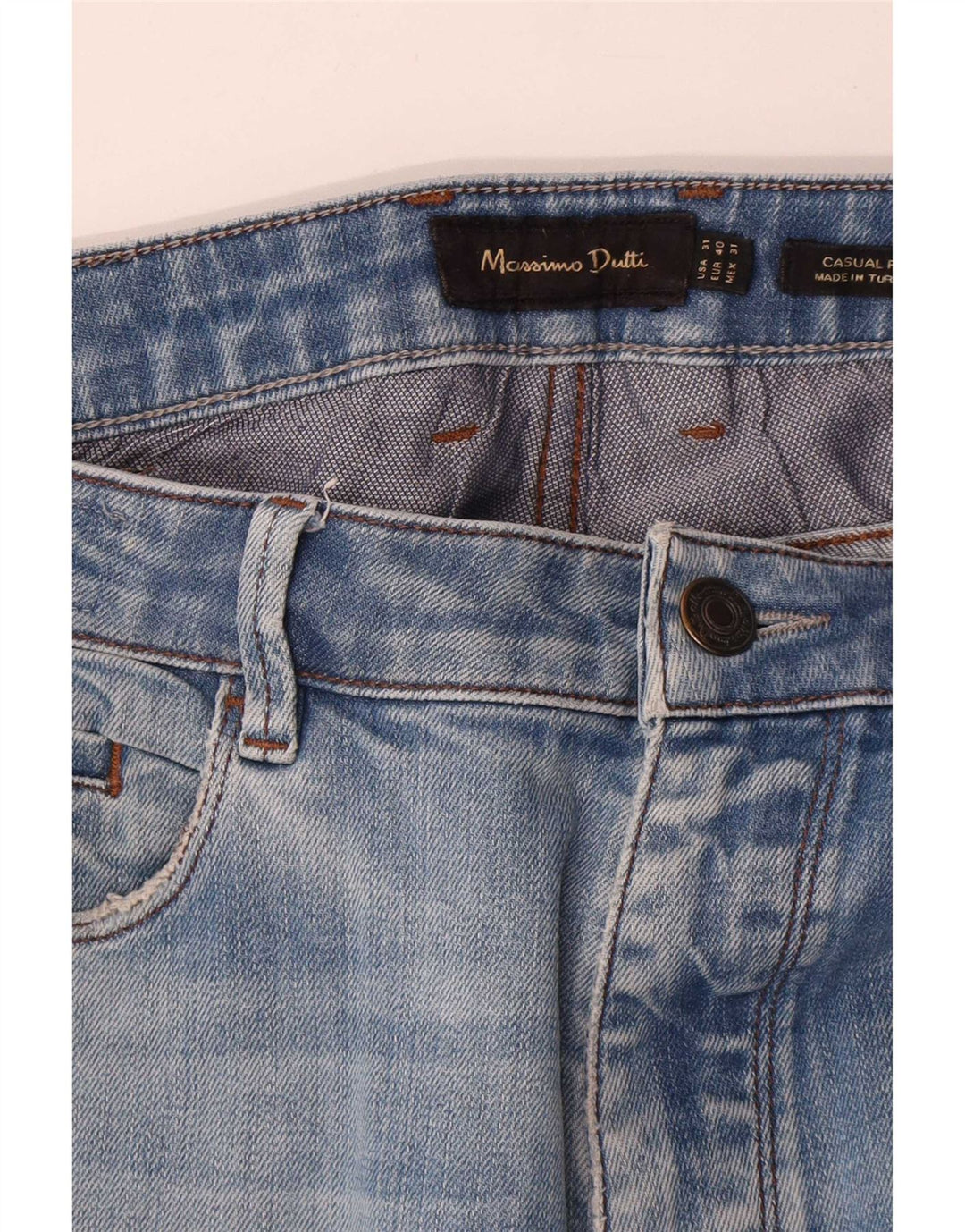 Massimo Dutti Herren-Jeans, lässige Passform, gerade Passform, EU 40, Mittel, W31, L29, Blau