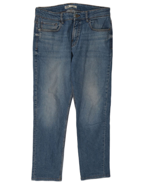 Zara Herren Slim Jeans EU 42 Large W32 L27 Blaue Baumwolle
