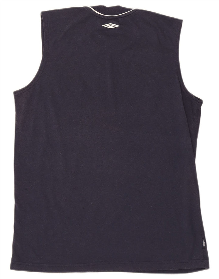 UMBRO Mens Vest Top Large Navy Blue Polyester