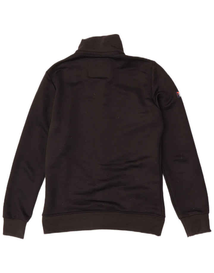 Superdry Herren-Trainingsanzugoberjacke aus mittelschwarzem Polyester
