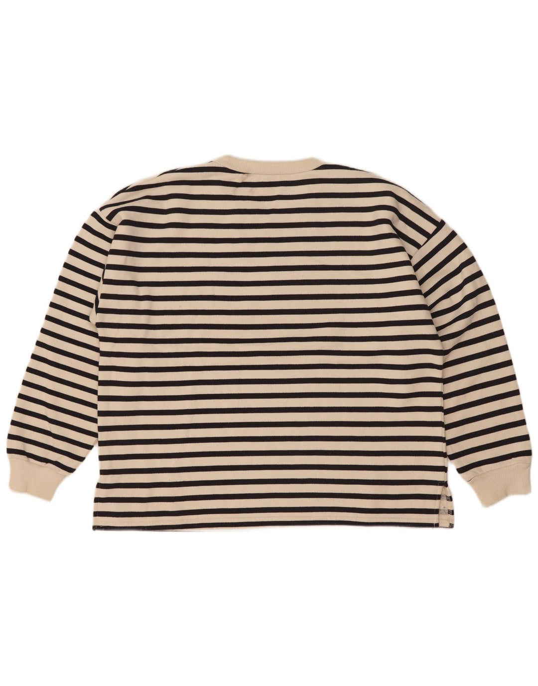 Übergroßer Sweatshirt-Pullover für Damen von Zara, Gr. 14, mittelgrau, gestreift