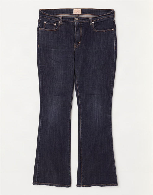 Levi's Damen Bootcut Jeans US 12 Large W32 L30 Marineblaue Baumwolle
