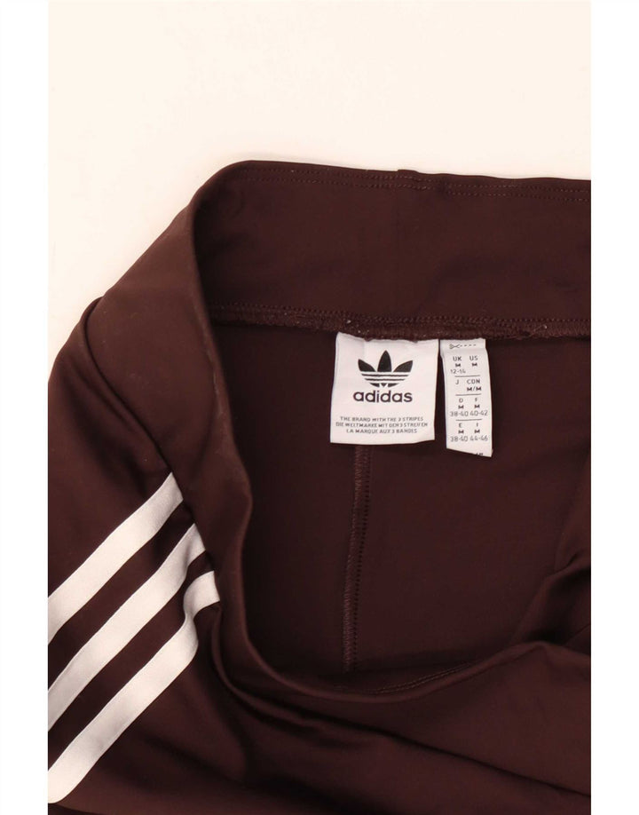 Adidas Damen Flare Leggings UK 12/14 Mittelbraun