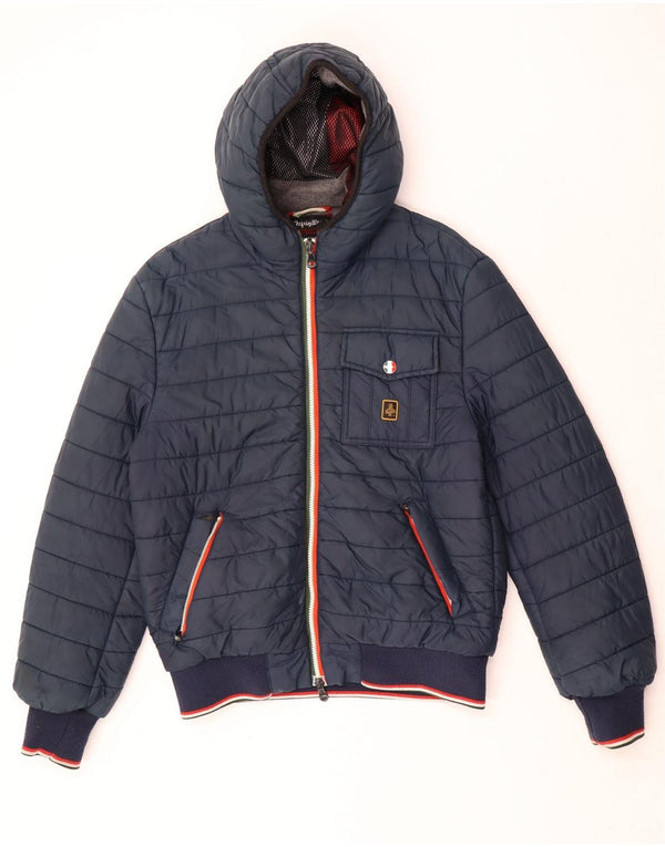 Refrigiwear Herren Sixty Spa Wattierte Jacke mit Kapuze IT 50 Large Marineblau