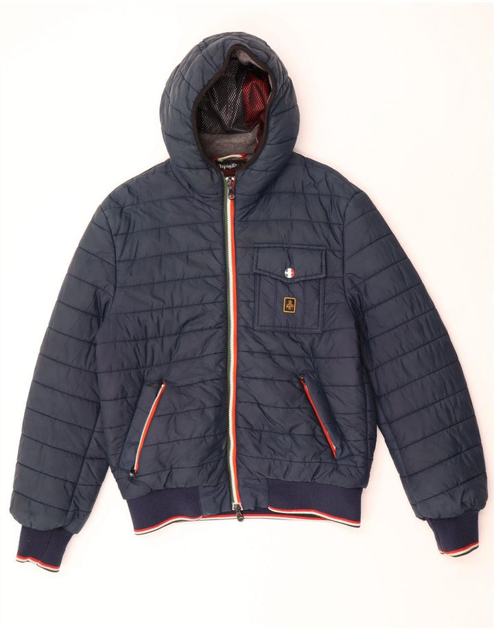 Refrigiwear Herren Sixty Spa Wattierte Jacke mit Kapuze IT 50 Large Marineblau