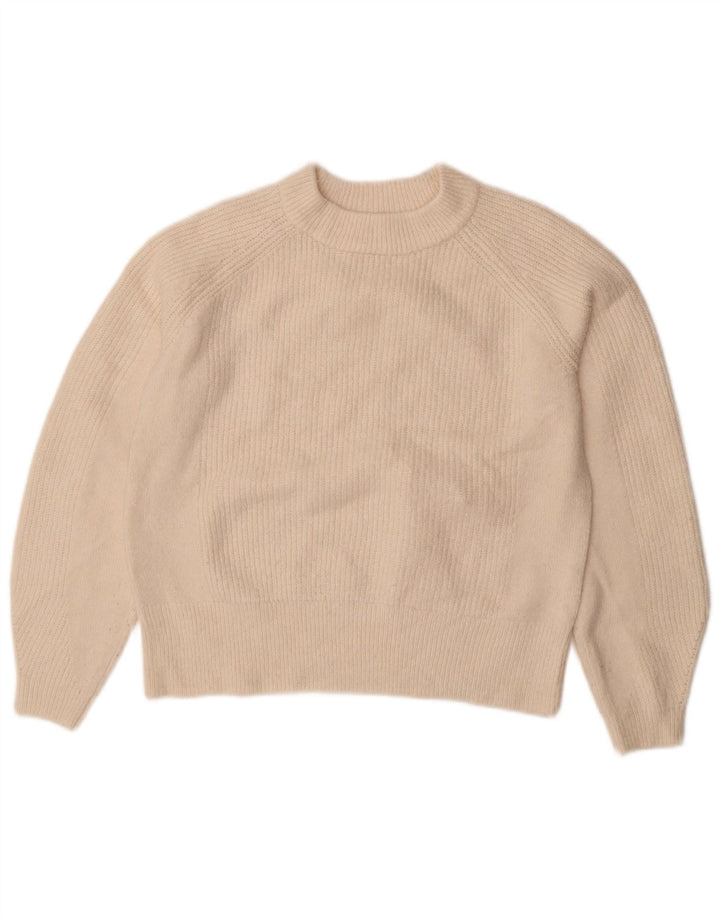 Marks & Spencer Damen-Pullover mit Rundhalsausschnitt, Gr. 10, Größe S, gebrochenes Weiß