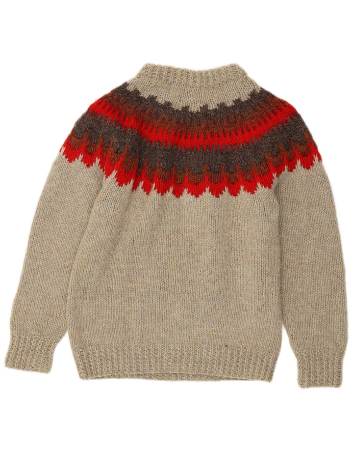 Scapa Damen-Pullover mit Rollkragen, Gr. 40, Grau, Fair-Isle-Stil