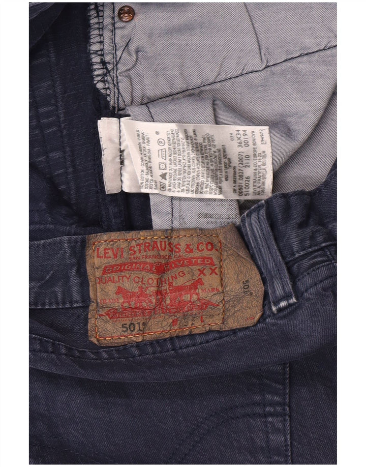 Levi's Herren 501 Straight Jeans W36 L29 Marineblau Baumwolle