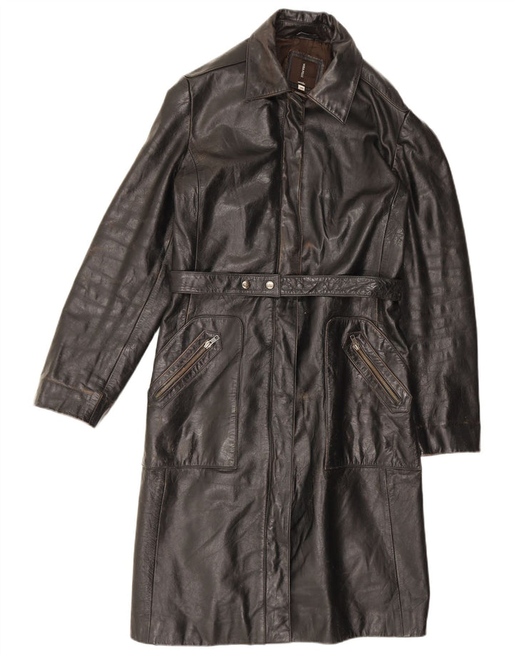 Conbipel Damen Ledermantel IT 48 XL Schwarzes Leder