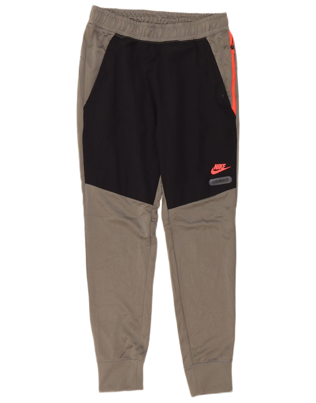 NIKE Herren-Trainingshose, Jogginghose, mittelgraues Farbblock-Polyester