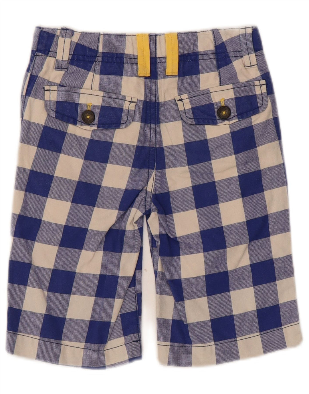 Boden Chino-Shorts für Jungen, 6–7 Jahre, W22, blaues Gingham