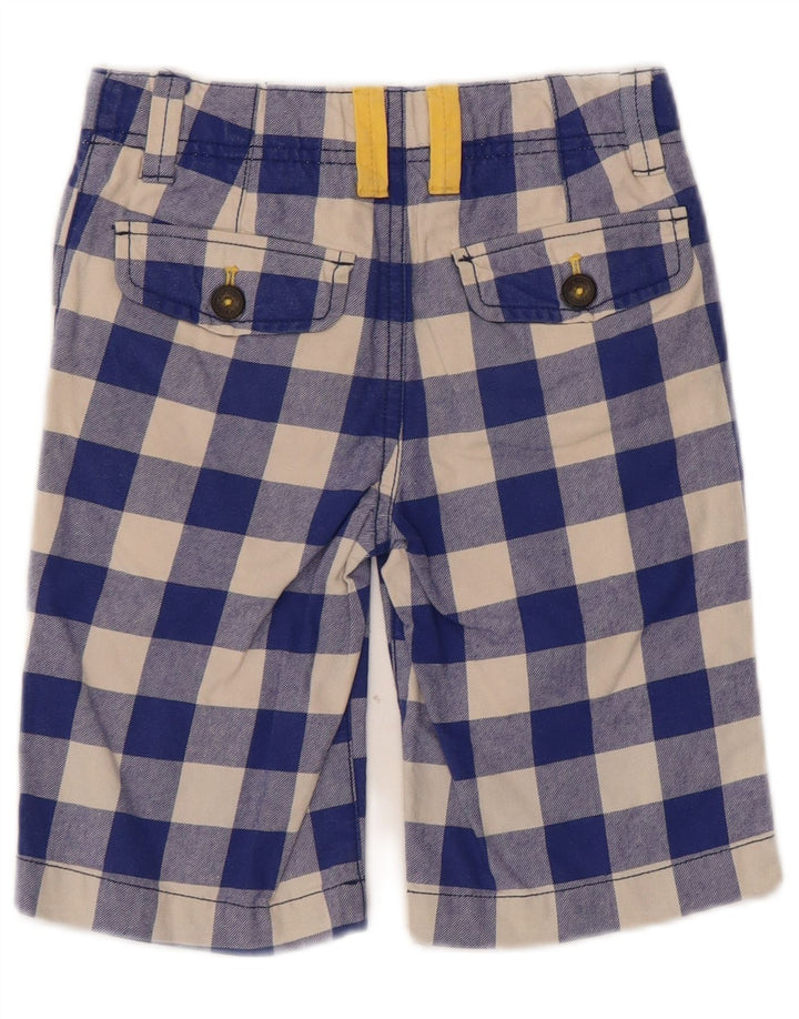 Boden Chino-Shorts für Jungen, 6–7 Jahre, W22, blaues Gingham