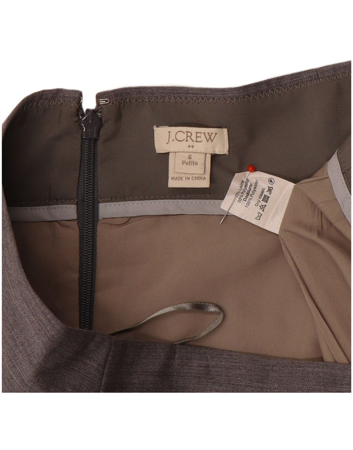 J. Crew Damen Bleistiftrock US 6 Medium W30 Graue Wolle
