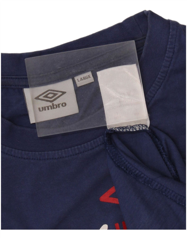 UMBRO Herren-T-Shirt mit Grafik, groß, marineblau, Baumwolle