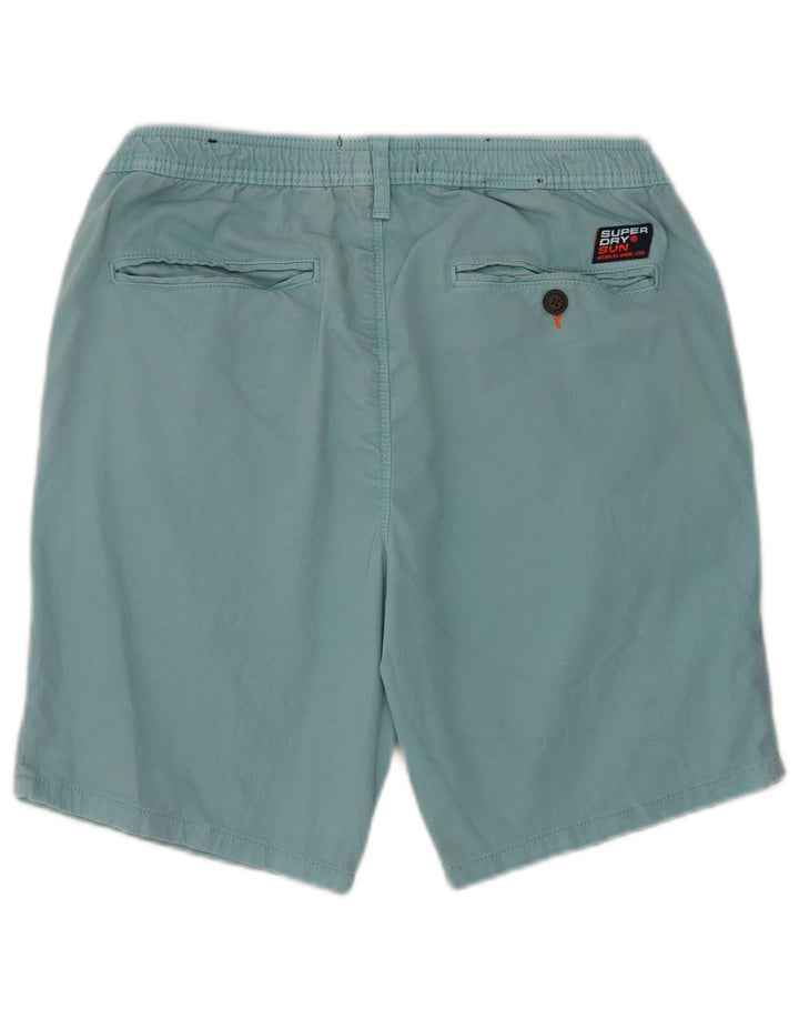 Superdry Herren Chino-Shorts, Größe M, W32, Blau, Baumwolle