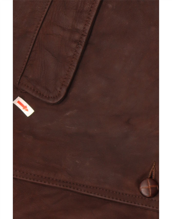 Vintage Herren Lederjacke IT 48 Mittelbraunes Leder