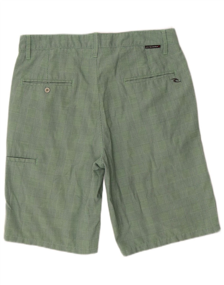 Rip Curl Herren Cargoshorts W32 Mittelgrün kariertes Polyester