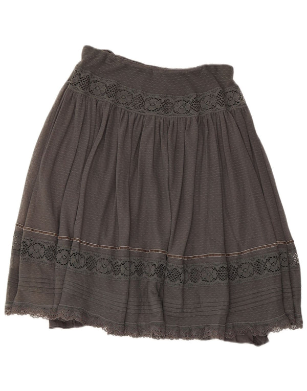 Zara Damen Faltenrock Medium W28 Grau gestreift